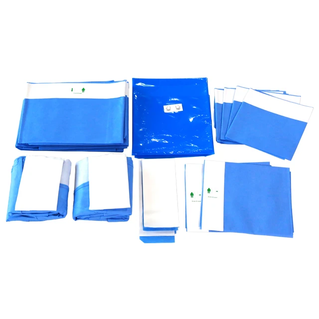 Sterile disposable non woven drape pack general/universal surgery drape set