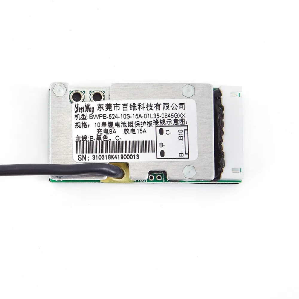 BestWay BMS 10S 10A 15A 3.7V Lipo Smaart Battery protection management system board for electric bike bms Same Port
