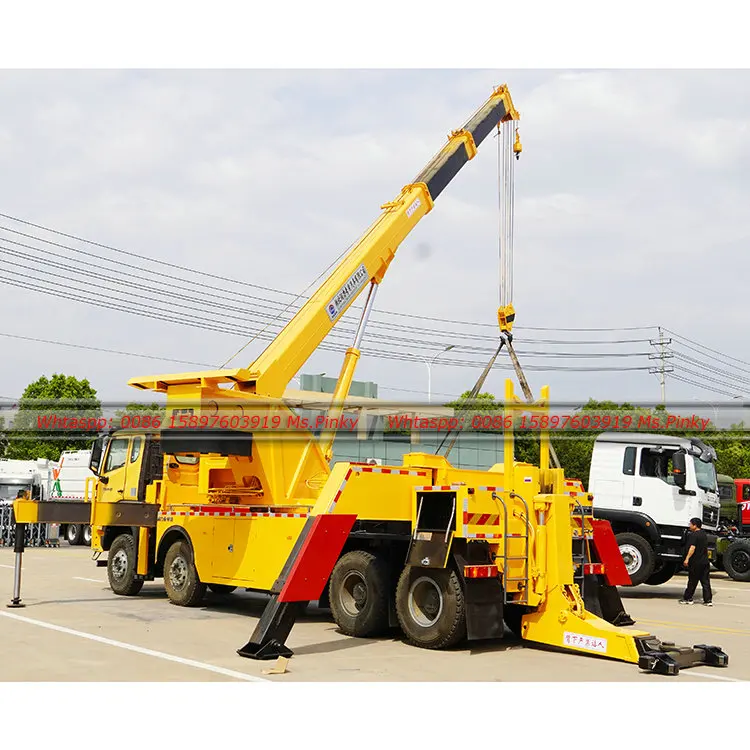Sinotruk HOWO 8*4 8x4 360 degree Tow Truck Wrecker with 30 tons Crane