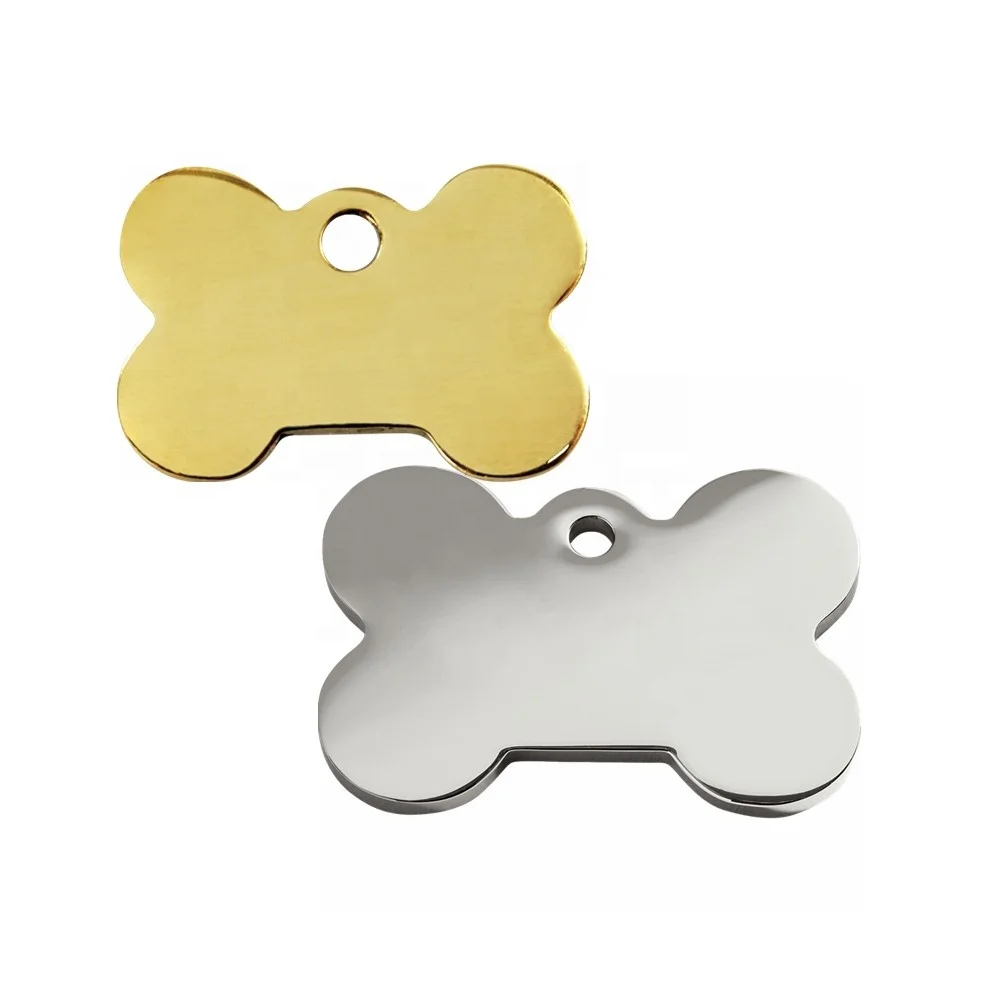 Promotion Custom Blank Bone Tag Dog Collar Tag For Laser Engraving
