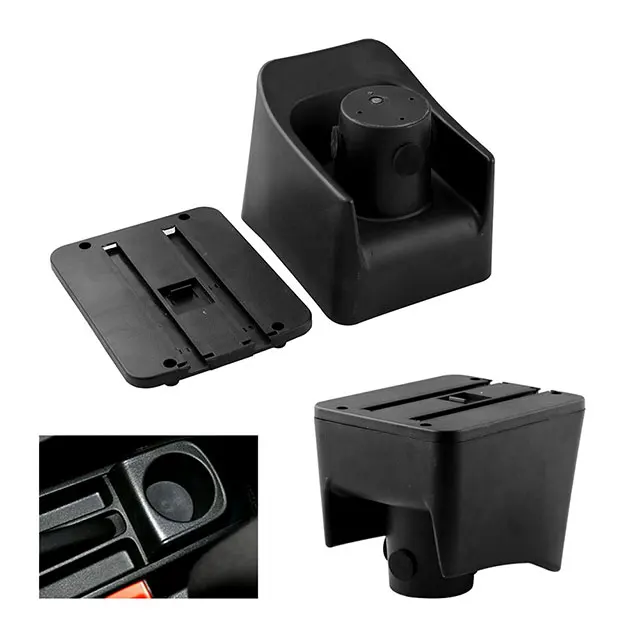 Black Leather Red Line Car Armrest Truck Seat Covers For VW Volkswagen Polo