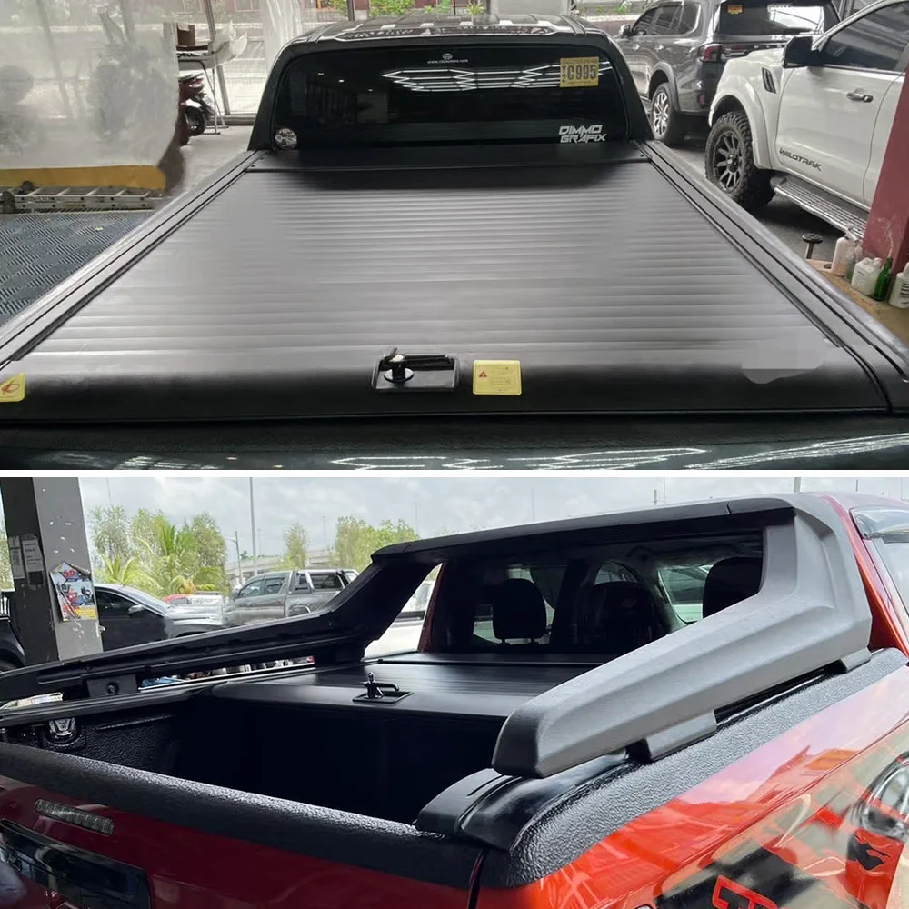 Hot selling KQD Waterproof  Retractable Tonneau Cover Manual Pickup Bed Cover For Mitsubishi Triton