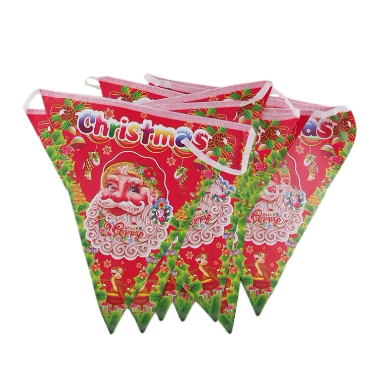 Customized Shape and design Pennants String Flag Triangle Bunting Banner For advertising
