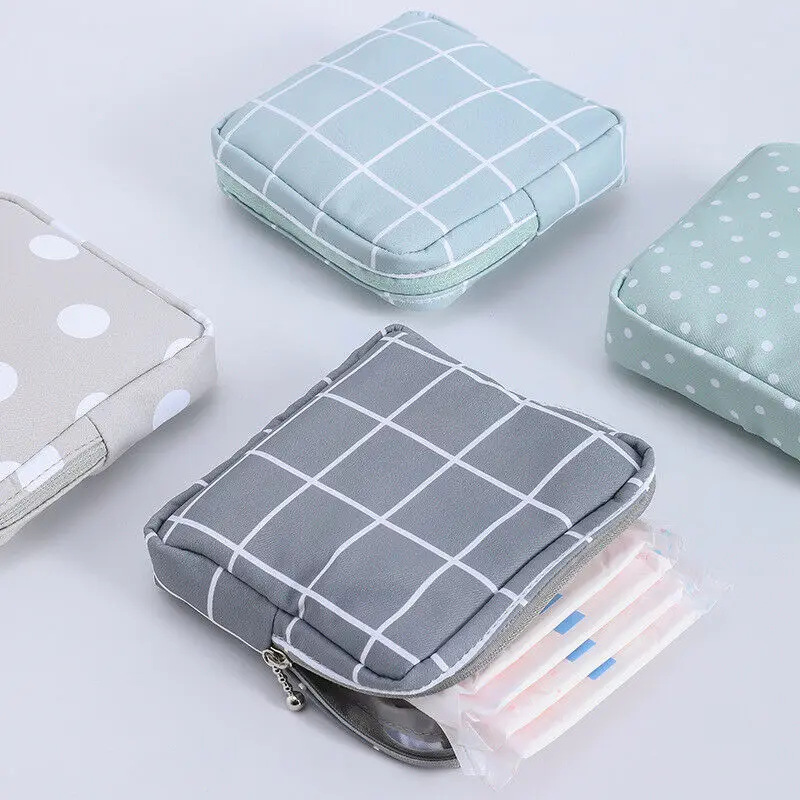 Portable Women Tampon Storage Bag Sanitary Pad Pouch Napkin Cosmetic Bags Organizer Makeup Lipstick Holder Wallet Bag
