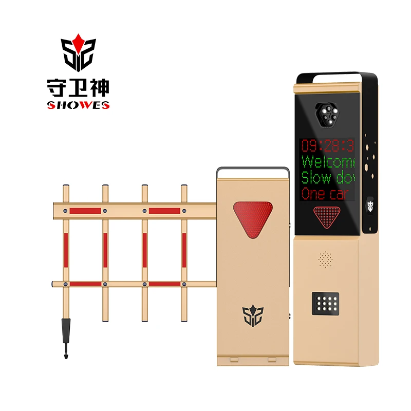 Parking Management System Automatic 24V Brushless Road Vehicular Boom Barrier Gate Speed Control With alpr camera
