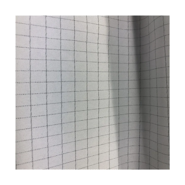 
Factory Supplier New Brand 2021 Maid Uniform Fabric Antistatic 5mm Grid Fabric 