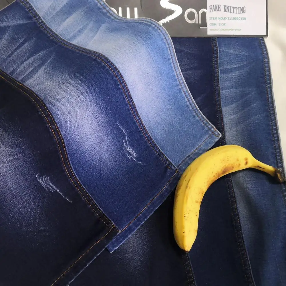 72%Cotton 26%Poly 2%Spandex Stretch Denim Fabric Textile Fabric For Bell Bottom Jeans