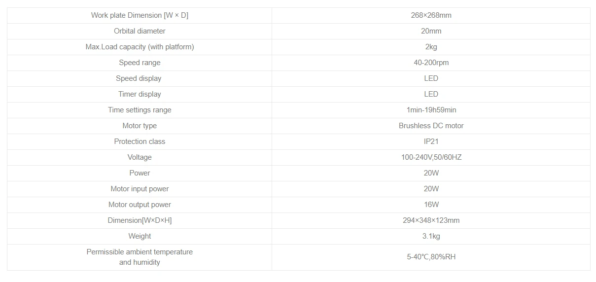 Double LCD Speed Timer Display Orbital Shaker Laboratory Instrument SK-O330-Pro SK-O180-Pro SK-O180-S