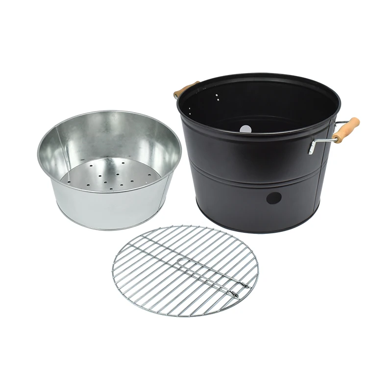 New Outdoor Camping Barbecue Grill Charcoal Smoker BBQ Bucket