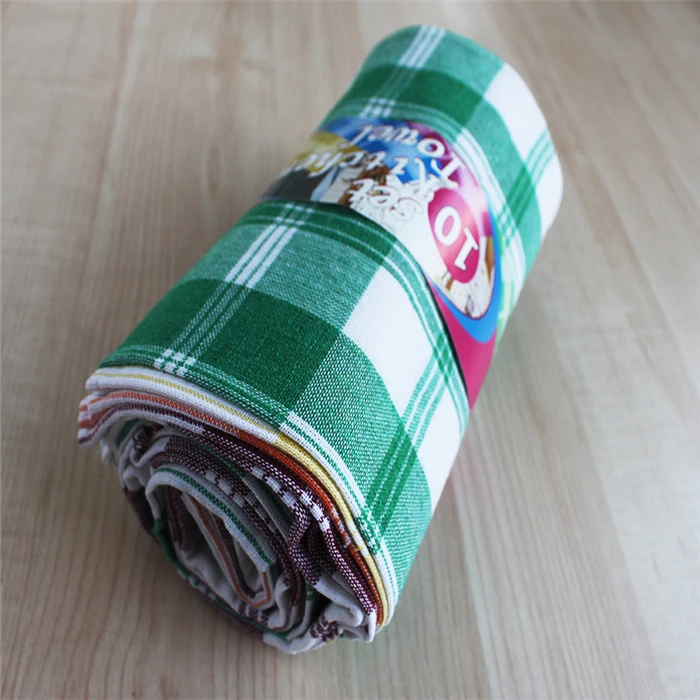 Wholesale natural linen cotton tea towels custom screen printed dishcloths