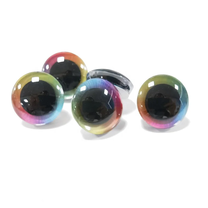 Craft Crochet Amigurumi Toy Safety Eyes Rainbow Colorful Plastic for DIY Puppet Bears Stuffed Animal Accessories Fashion Unisex