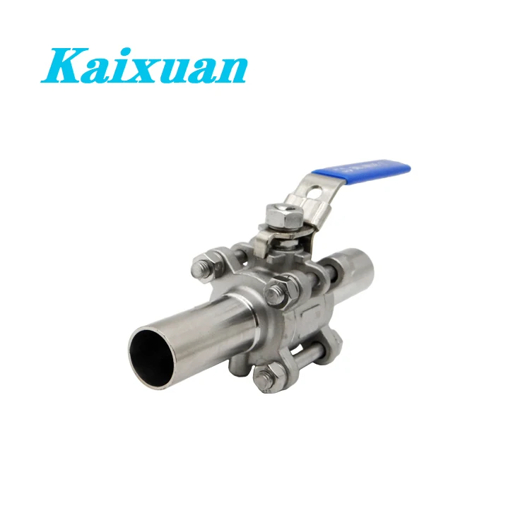 2 1/2 in. Butt Weld (BWxBW) - Full Port 1000WOG - 3 Piece 316 Stainless Steel Butt Weld Ball Valve (Locking Handle)