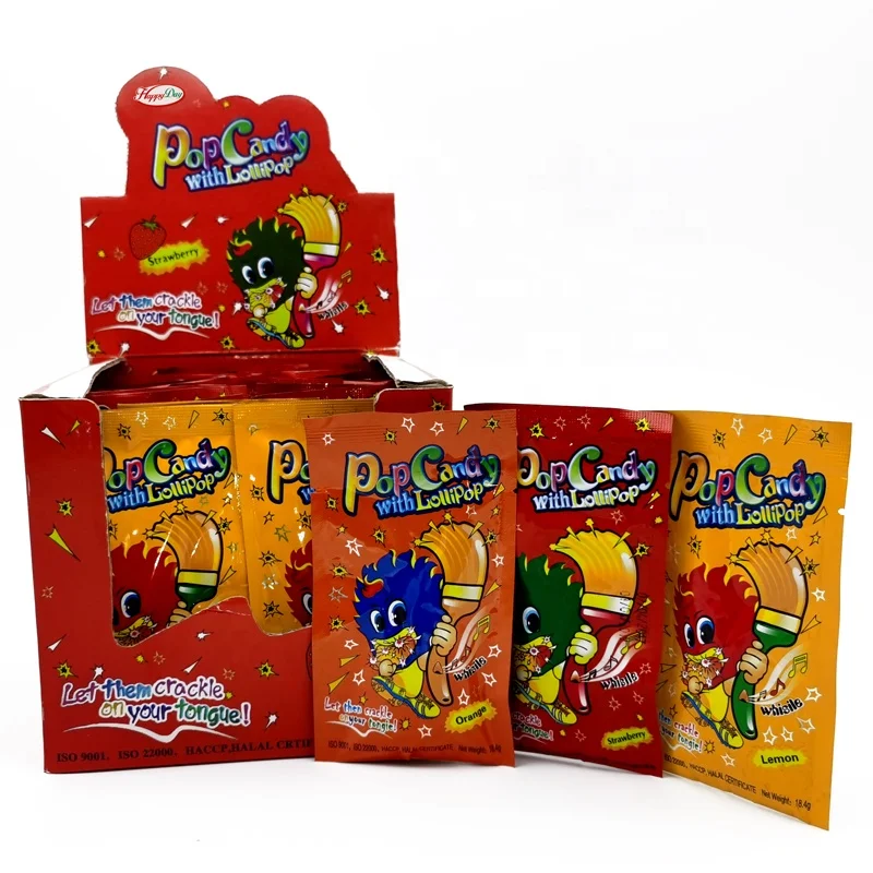 HAPPYDAY BROOM LOLLIPOP WHISTLE HARD CANDY WITH POPPING CANDY MAGIC CANDY