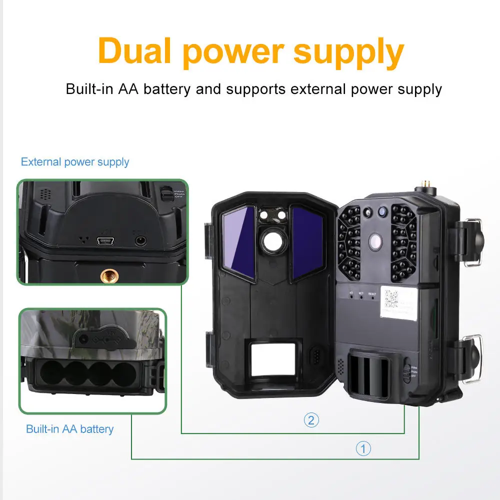 DL-003 мобильное приложение в прямом эфире с функцией дистанционного управления 128GB 2 7 K 4G охотничья камера Солнечная дикой природы Охота Trail возможностью съемки видео