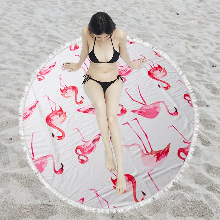 Круглое пляжное полотенце, летняя одежда, модная круглая розовая вязаная одежда, индивидуальный дизайн