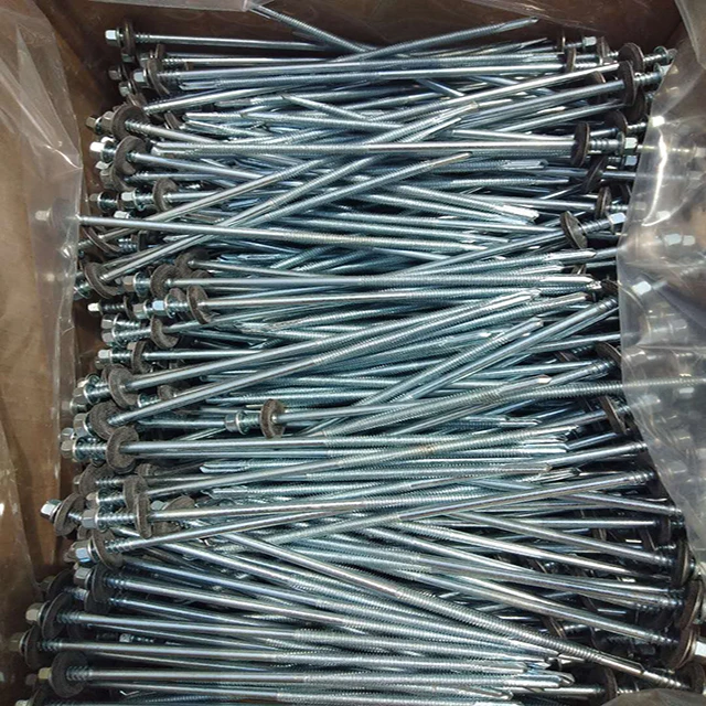 DIN7504 Yellow Zinc Plated Ind Hex Washer Head Self Drilling Screws Assembled Bonded EPDM Washer Customizable