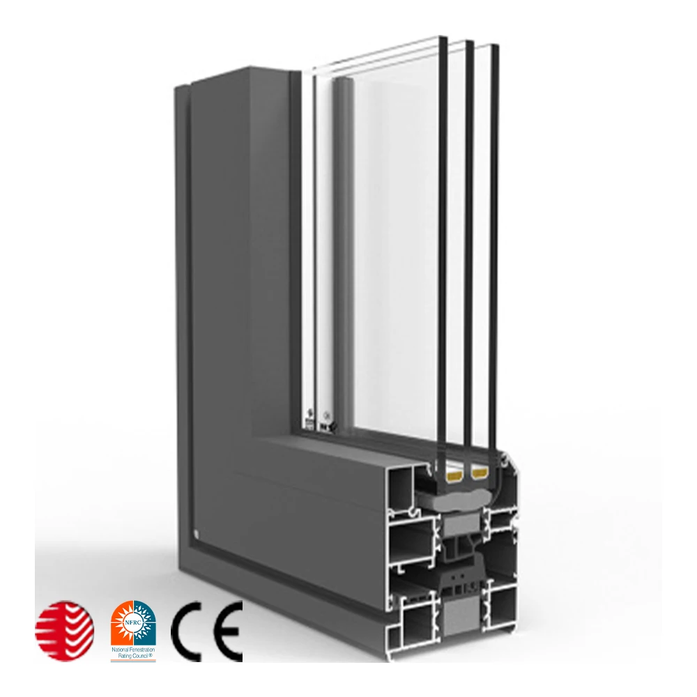 High impact double glazed tempered glass windows thermal break sliding sealing windows sample