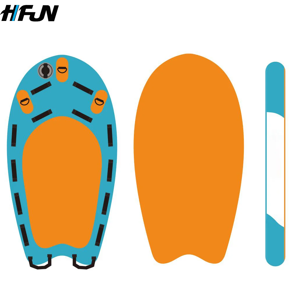 HIFUN Custom Bodyboard Surfing Surfing bodyboard inflatable body board swimming Floating Mat Devicesfor kids and adults