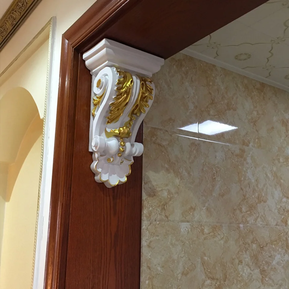 European style PU polyurethane door corbel exterior wall decoration carved Roman column capitals outdoor decoration