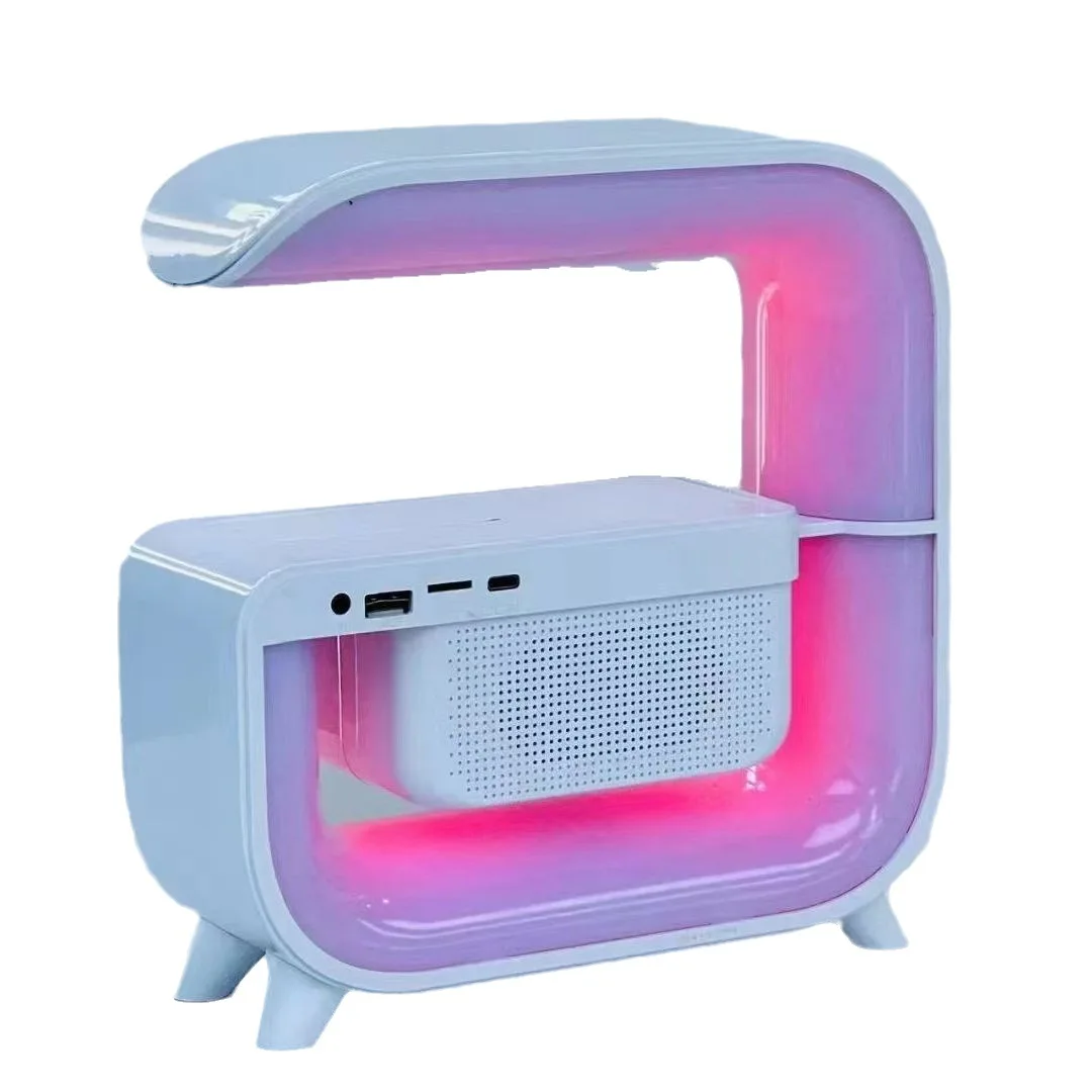 Multi-function 15W Bluetooth RGB Light Lamp Gift Smart Speaker Mobile Charging Station Fast Wireless Charger Stand