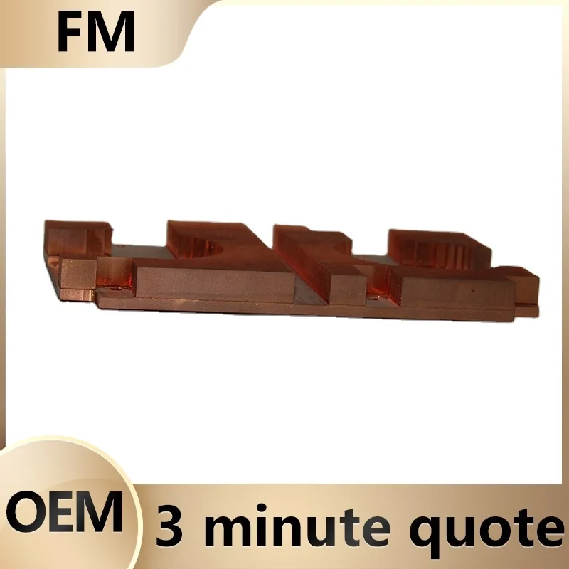 FM oem customized skiving fin copper shovel radiator heatsink large heat sink with cooper block cooler
