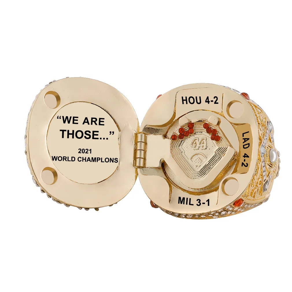 Hot selling fans specially customize ML B Atlanta Braves baseball league championship ring