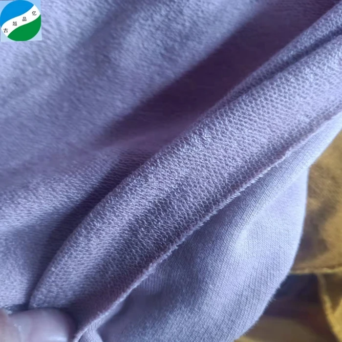 Tecido knitted cheapest price stock lot polyester cotton french terry towel cloth fabric for sportswear