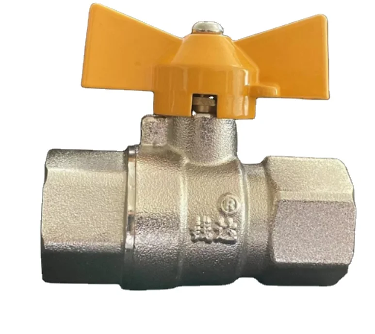 Латунный запираемый шаровой клапан газовый NPT