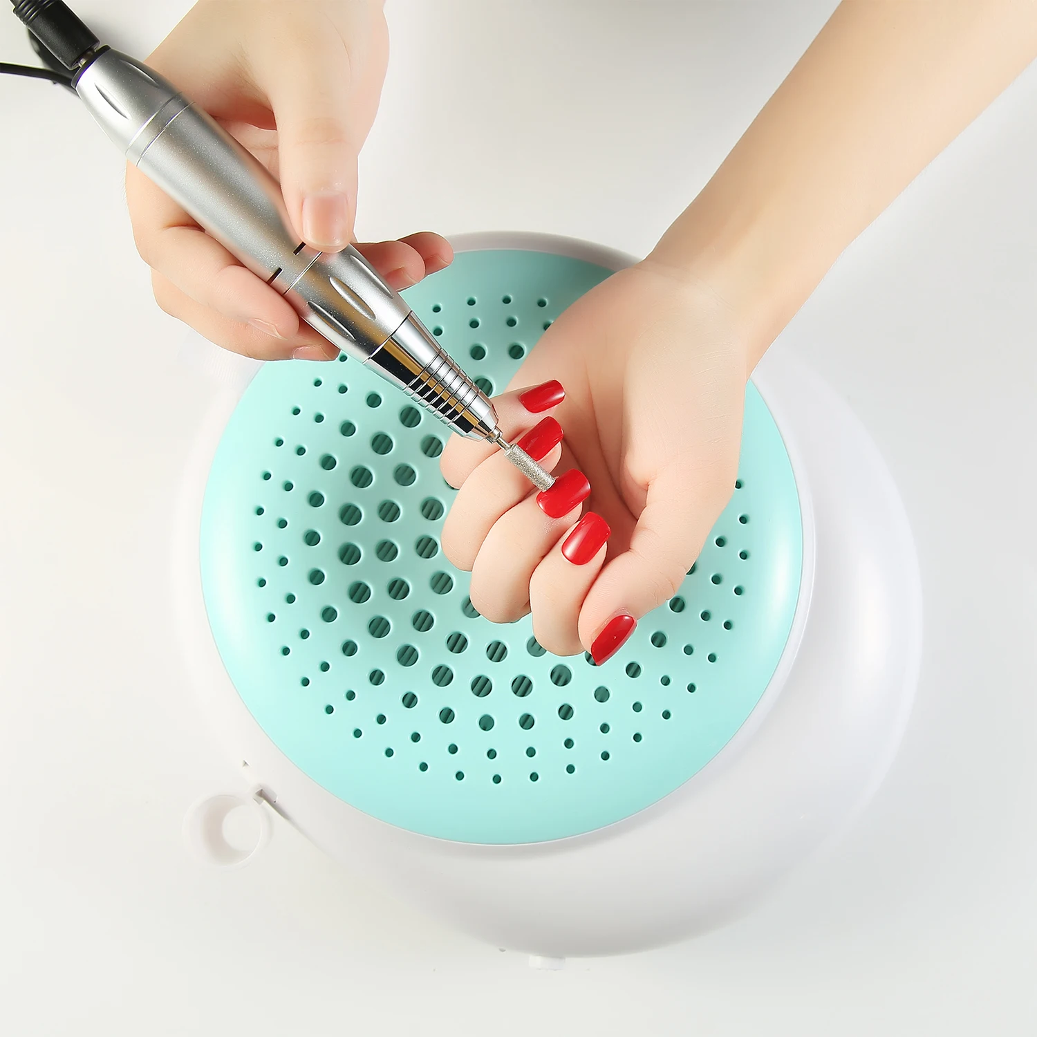 New Professional Plug In Nail Dust Collector Vacuum Cordless 2 Air Outlet Style To Choose Impeller Manicure With Dust Collector