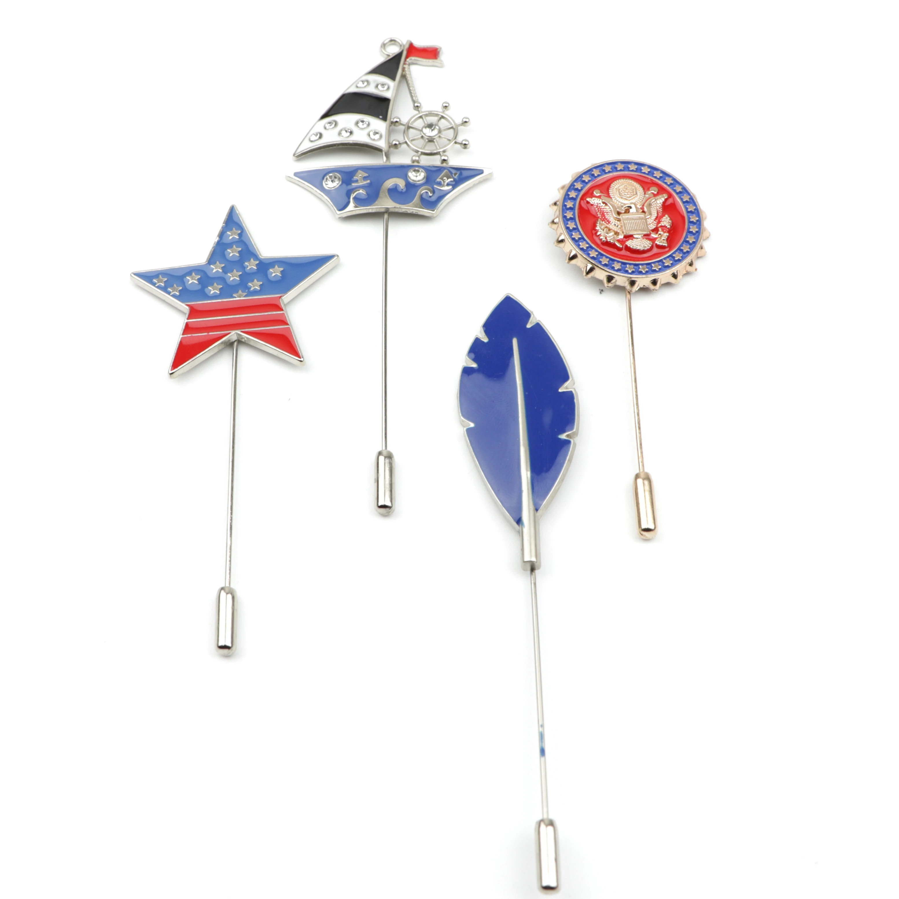 
 Эмалированная брошь в виде американского национального флага, булавка с изображением парусника, Листьев, одежды, воротника, лацкана, булавки, значки, ювелирные изделия, подарок, аксессуары для вечеринки и одежды  