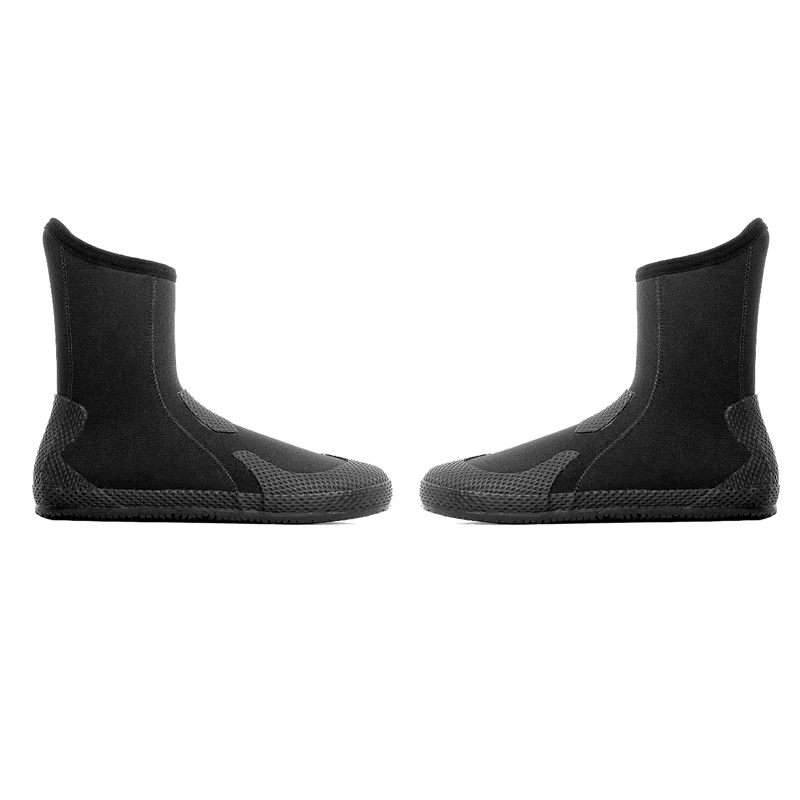 Premium Neoprene Diving Boots 3mm 5mm Water Shoes GBS Wetsuit Booties Side Zipper with Anti-Slip Rubber Sole
