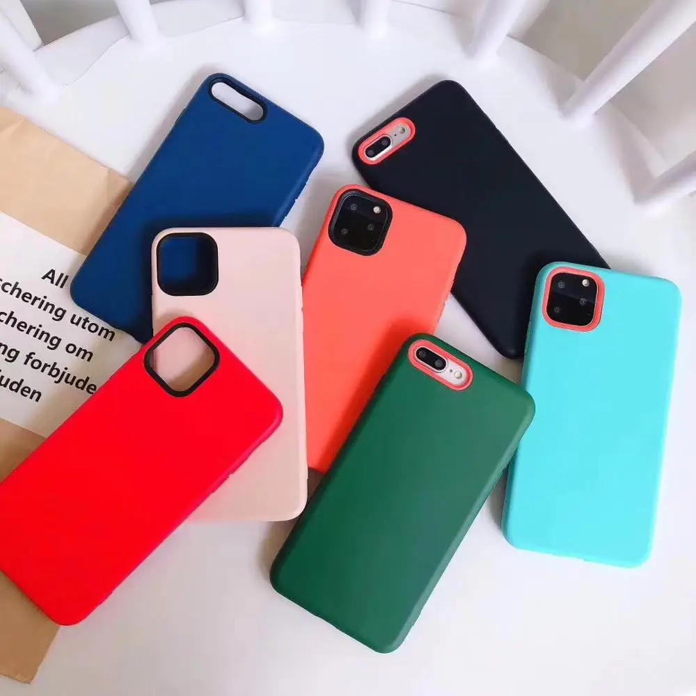 
For iPhone Apple Silicone Case With colorful camera Liquid Silicone Cover Fiber Inside Silicon Back Cover for iPhone 11 PRO MAX 