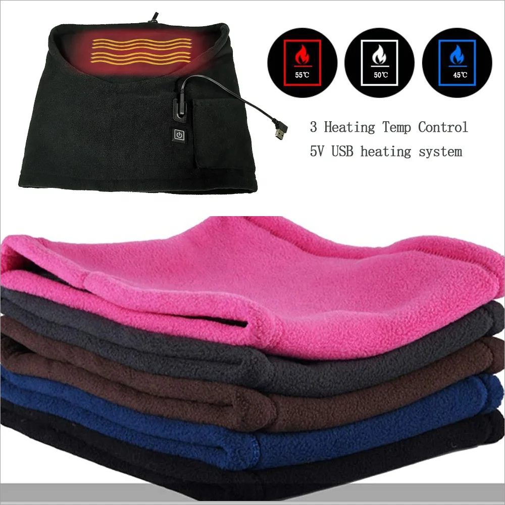 Casual and Sports Style Fleece Neck Warmer Gaiter Breathable Polyester Ski Mask and Winter Heated Scarf with Logo Decoration