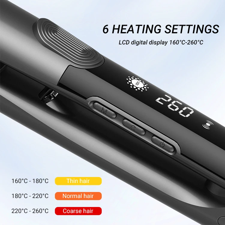 Professional High Temperature 480 500 Degrees 1 Inch Titanium Ceramic Flat Iron Negative Ion Vibration Hair Straightener