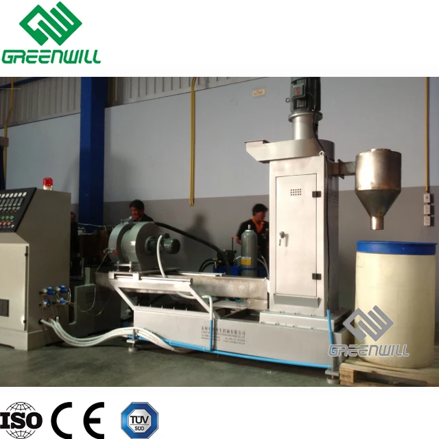 Waste PET PSF Fiber polyester yarn pelletizing line /granulator machine