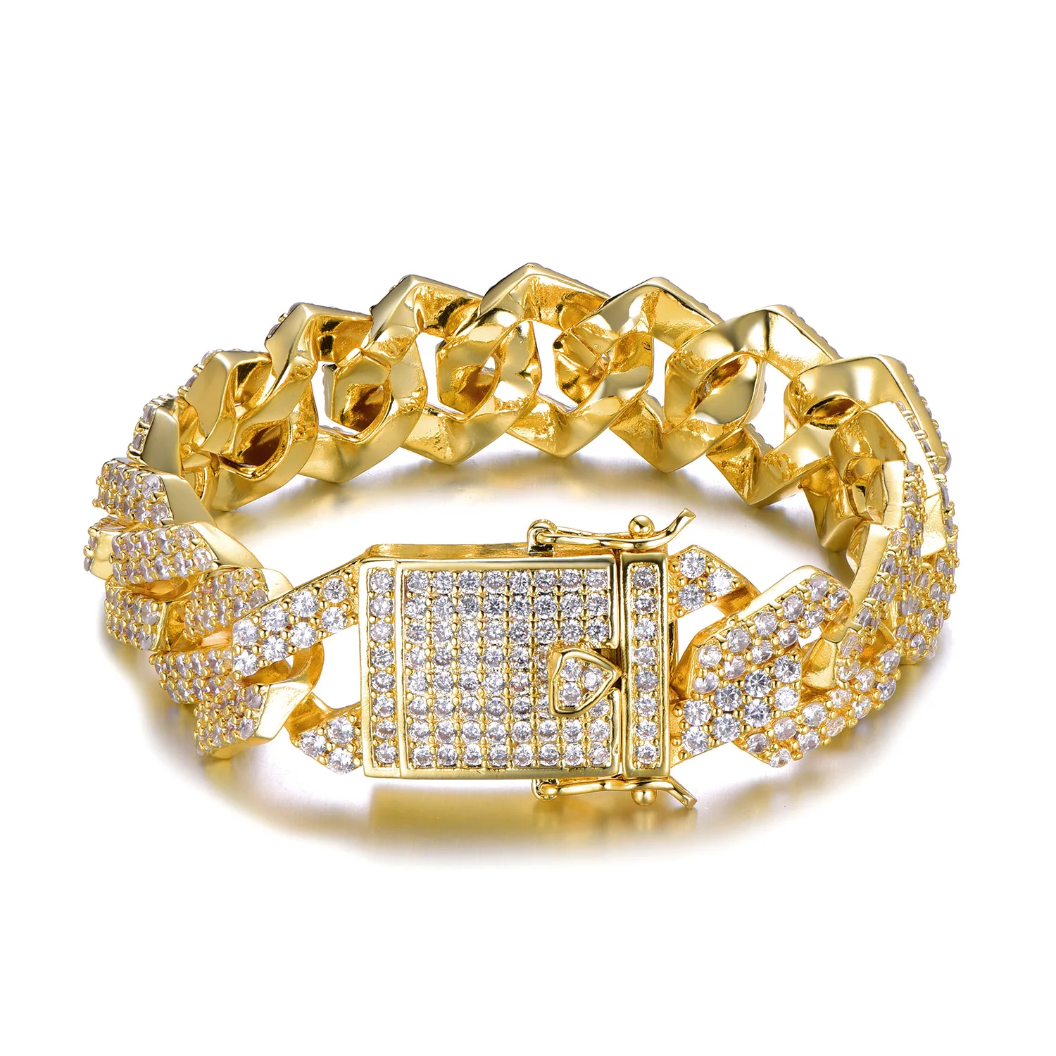 Ширина 20 мм, профессиональный заводской браслет из розового золота, сверкающее ожерелье с крестом и бабочкой