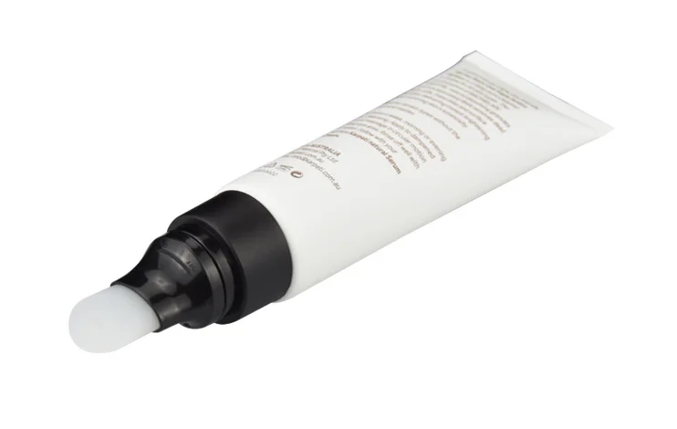 Customs design flat shape silicone spatula silicone applicator PE material skin care cream tube