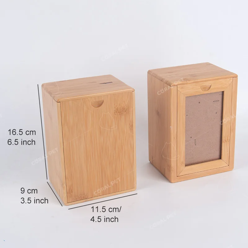 Slide Lid Bamboo Urns Pet Cremation urn For Pet Ashes bamboo boxes for cat dog animal cremation ashes biodegradable pet urn