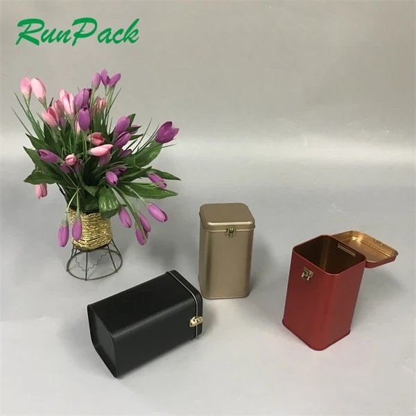 Wholesale Tea Square Cans Sealed Tea Tin Box Metal Storage Box Candy Nut Jar For Food Storage Packing