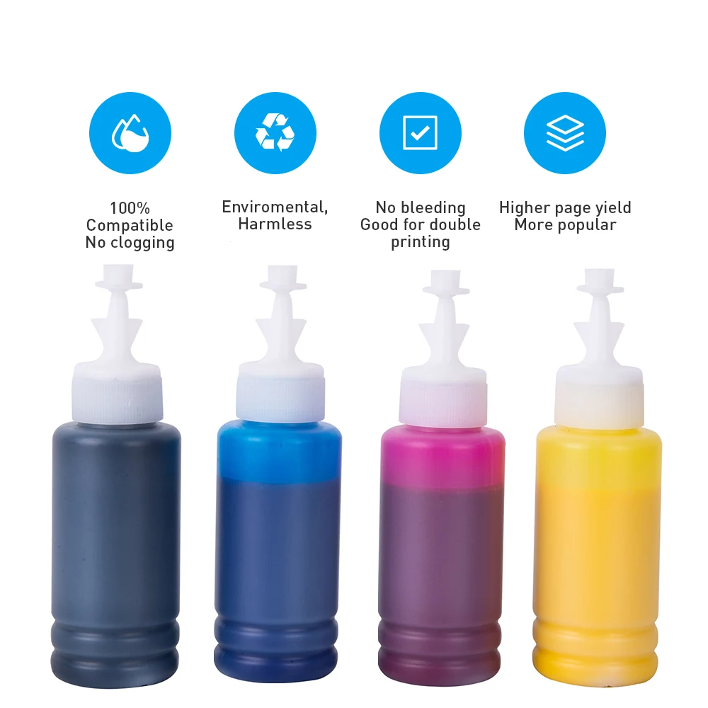 INK-POWER 70ml 100ml 1L High Quality Color Compatible Art Paper Pigment Artpaper Ink for epson L110 L301 L801 L350 L130 Printer