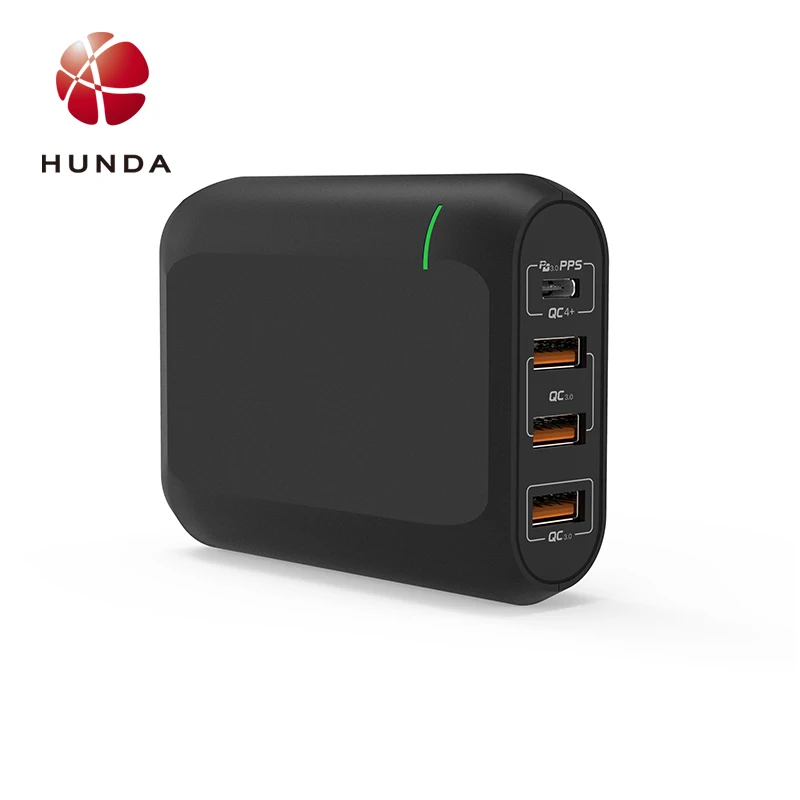 HUNDA 2020 New Technology 120W Multi USB Ports PD3 QC3.0 Fast Charge Universal Car Charger for Phone/Laptop with CB Certificate