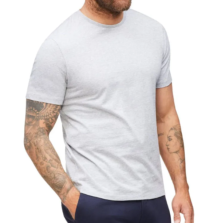 personnalised t-shirt uomo 240gsm short sleeve crew neck t shirt pima cotton tee-shirt t-shirt pour hommes