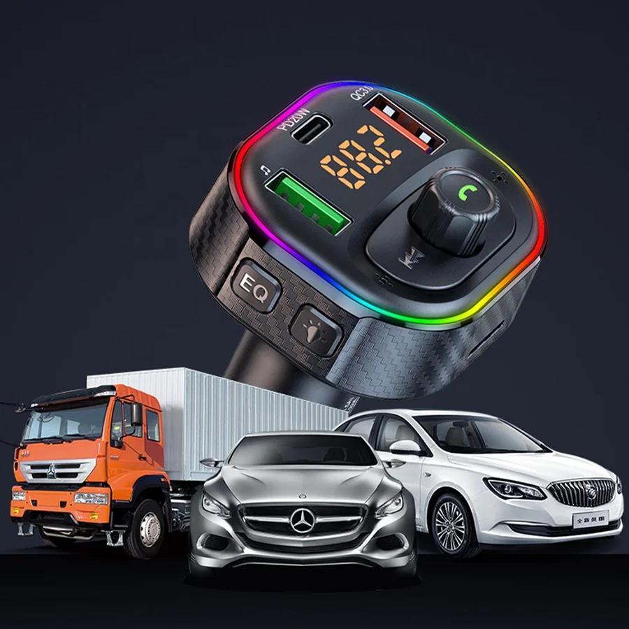 Car Accessories T86 Wireless Radio Adapter Hands-Free Car Kit QC3.0 PD 20W Charge BT Adapter Car FM Transmitter