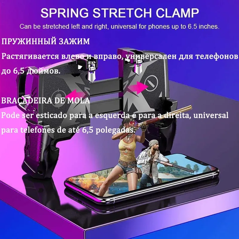 K21 For Pubg Controller For Mobile Game Shooter Trigger Fire Button For Ios Android Phone Gamepad Joystick PUGB Helper Holder