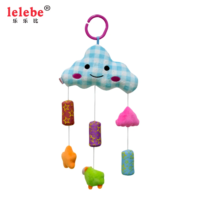 Baby windbell 2021 new OEM baby stroller decorative rattle crib hanging windbell plush toy for children