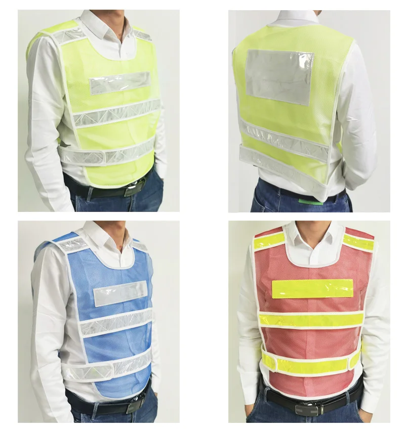 Men Road Work High Visibility Reflective Pullover Fabrications Traffic Safety Vest Safety Vest Pullover Reflectors