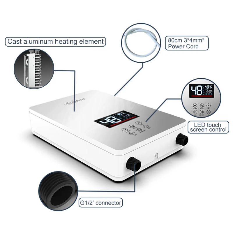 wholesale water geyser instant heating house commercial electric heater tankless odm made in China