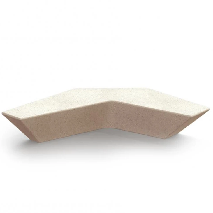 Новая каменная наружная бетонная скамья и в виде цветочного горшка