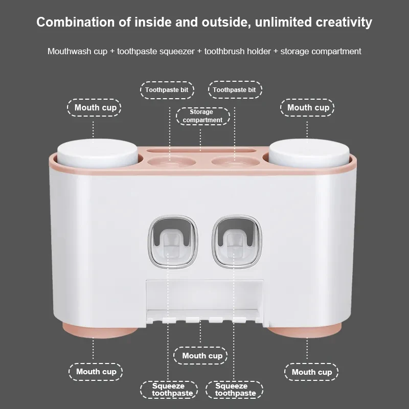 Ceramic Make Up shower toothbrush holder suction  Bathroom Accessories Mouthwash Cup with ecoco toothbrush holder