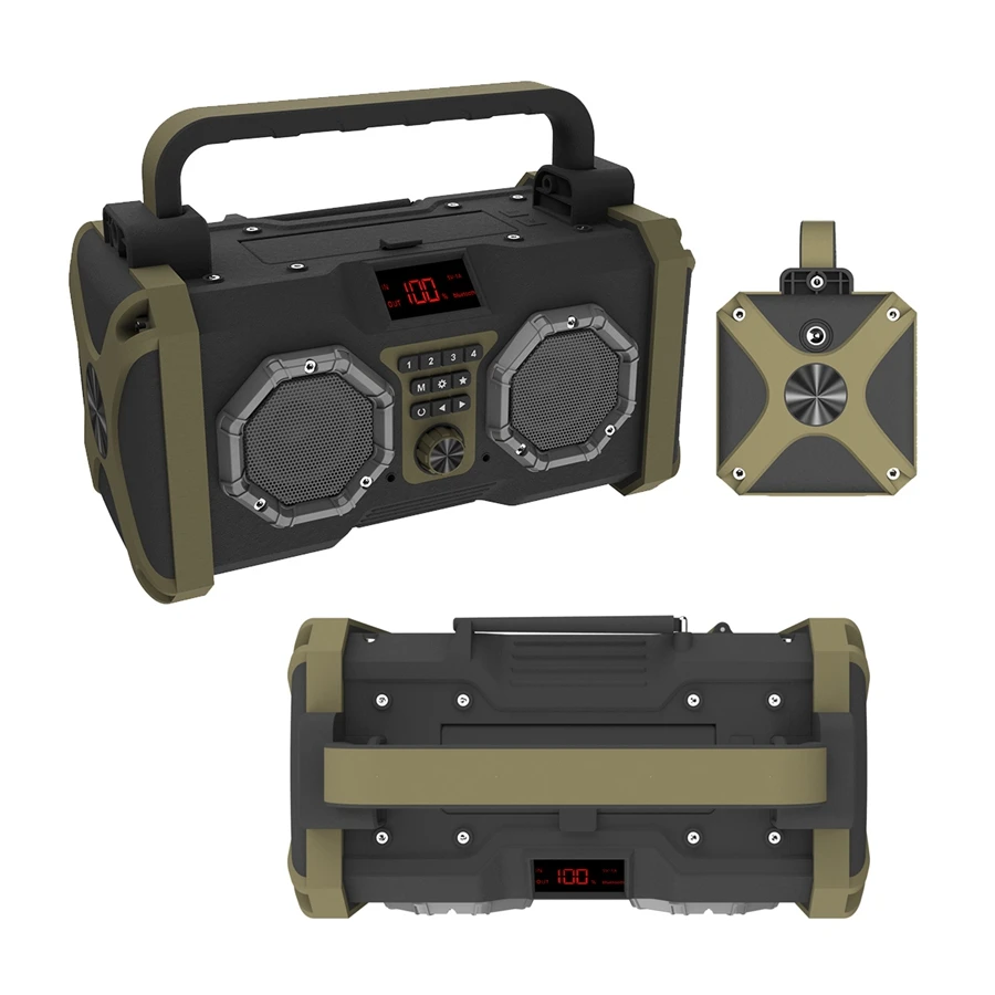 Emergency kits lighting product fm dab+ home digital radio new energy power big size portable Multimedia audio speakers